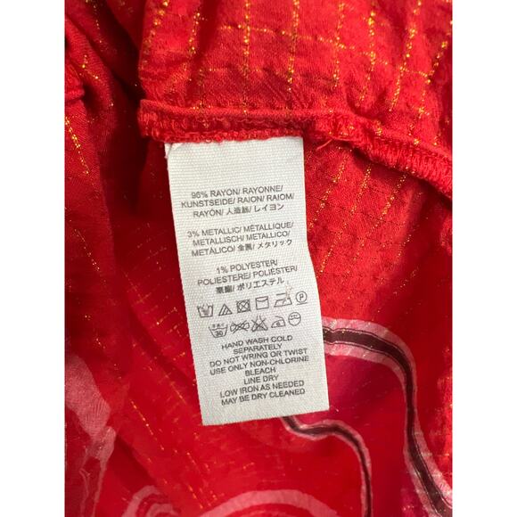 Free People size XS red pullover blouse top shirt - Picture 3 of 3